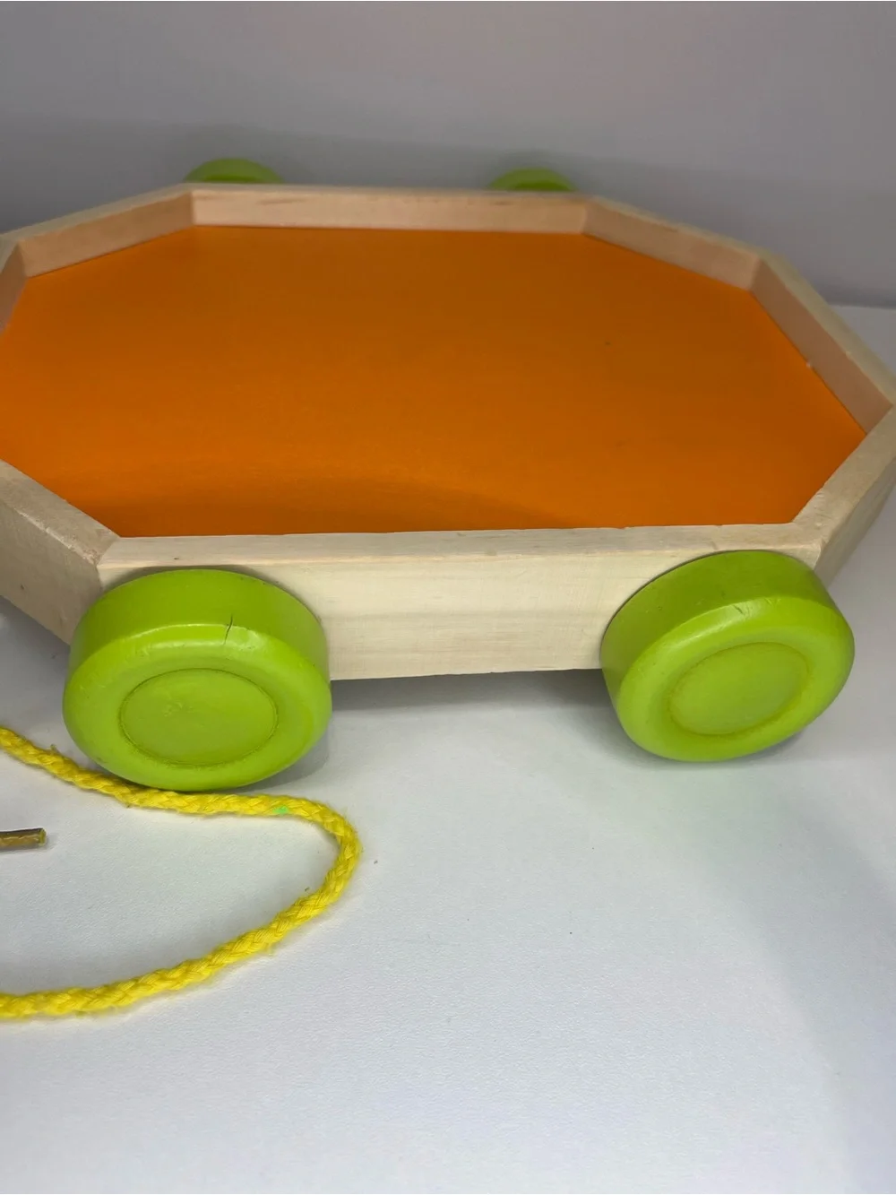 Melissa & Doug Wooden Turtle Pull Toy - Orange, Green & Yellow
